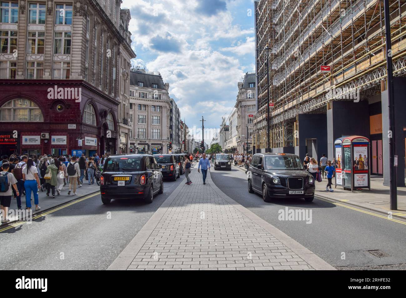London, UK. 16th Aug, 2023. General view of Oxford Street as retail