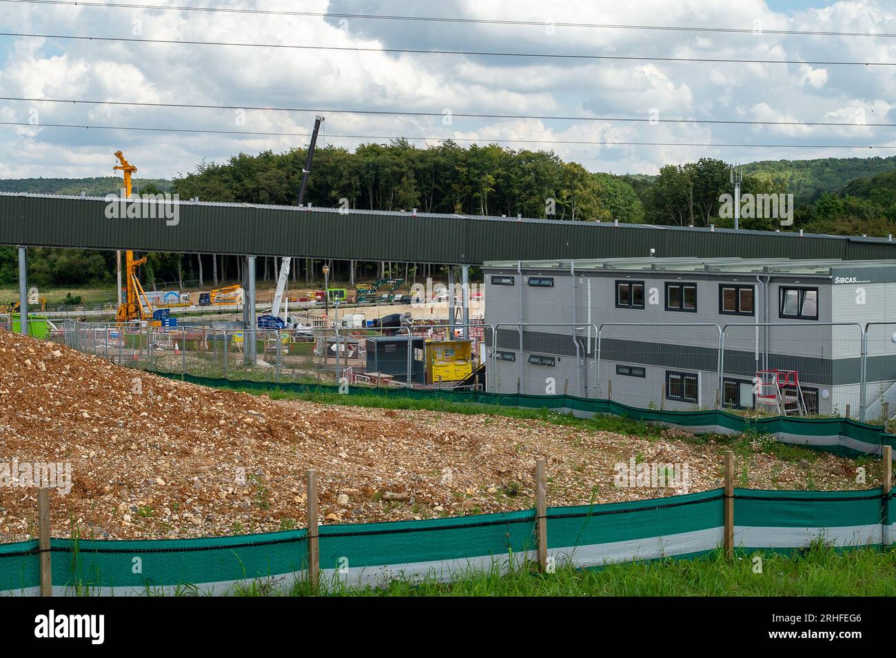 Wendover, Buckinghamshire, UK. 16th August, 2023. HS2 construction work