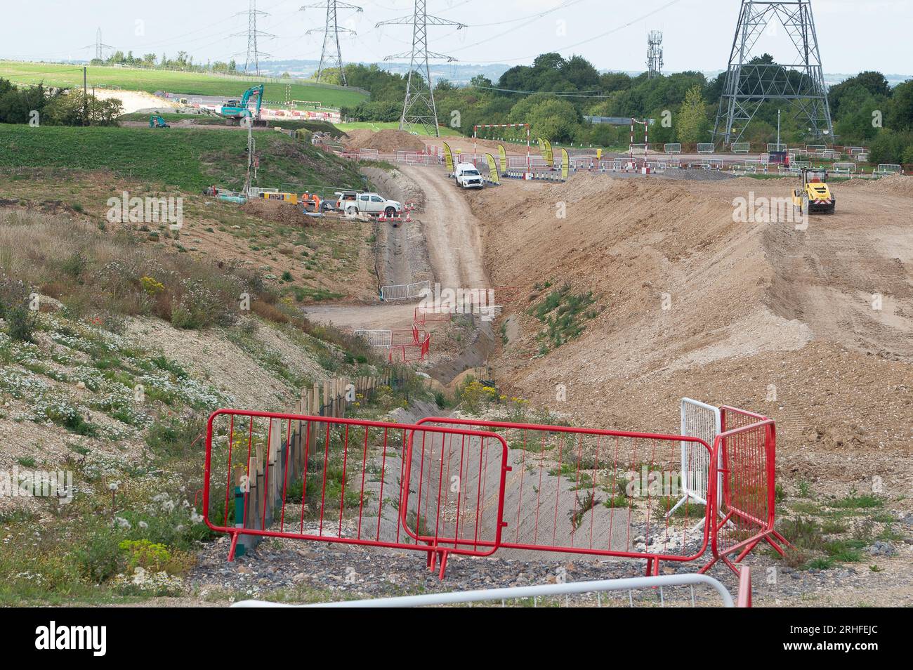 Wendover, Buckinghamshire, UK. 16th August, 2023. HS2 construction work