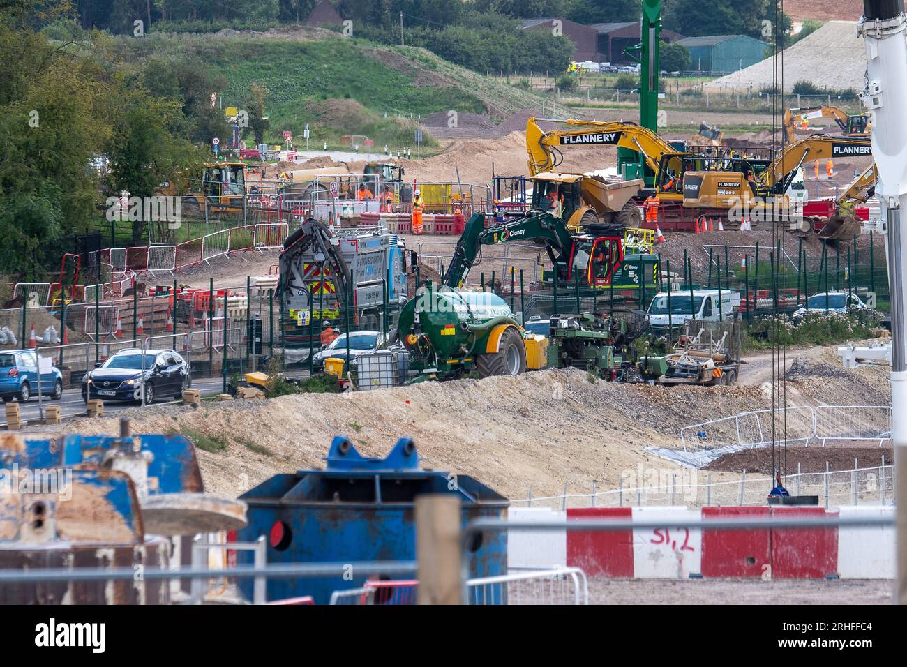 Wendover, Buckinghamshire, UK. 16th August, 2023. HS2 construction work