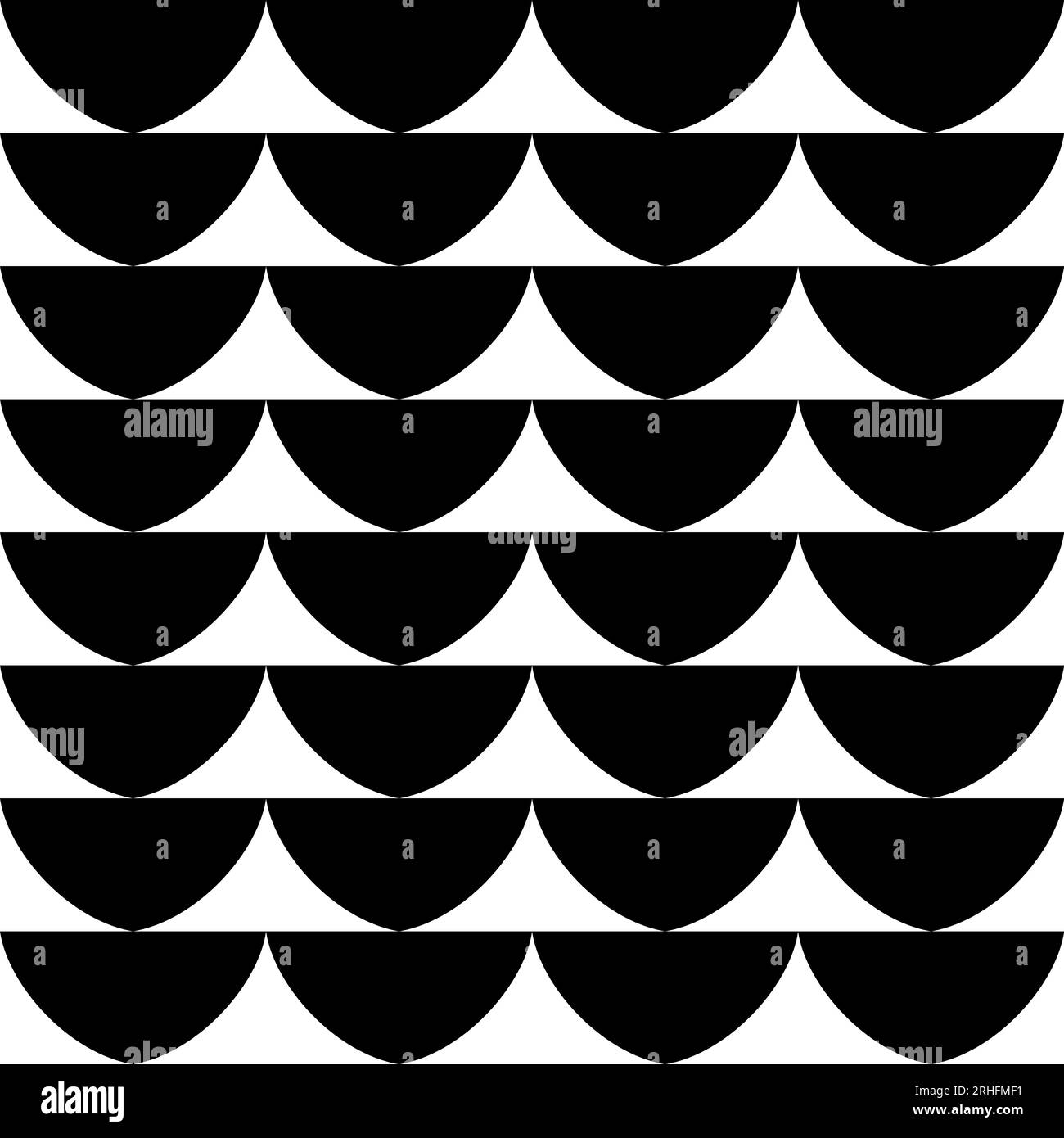 Seamless pattern with geometric motifs in black and white Stock Photo