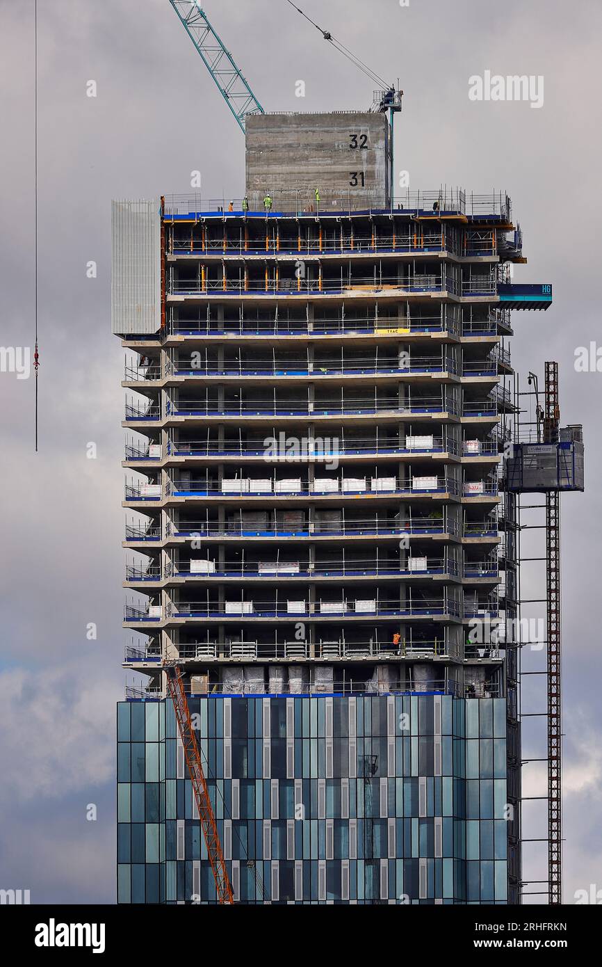 A close up of 44 Merrion Street apartments currently under construction