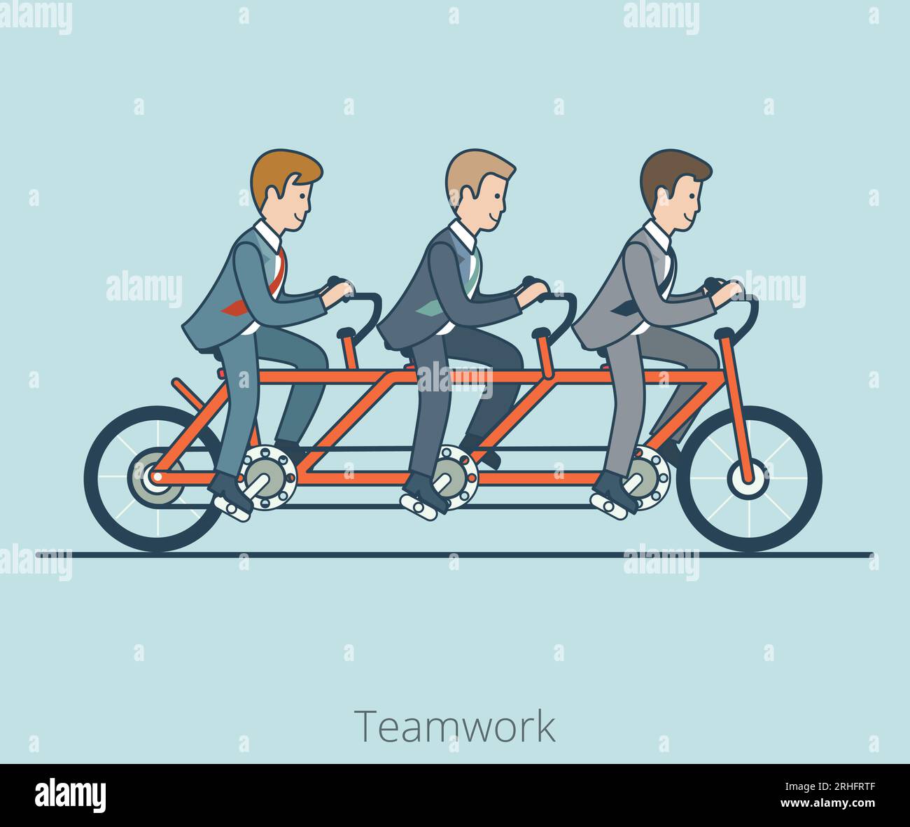 Three tandem bicycle Stock Vector Images Alamy