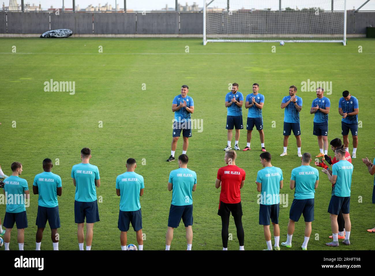 Zagreb, Croatia. 14th Aug, 2023. Coach of HNK Rijeka Sergej Jakirovic  during training session on the Rujevica Stadium, in Rijeka, Croatia, on  August 16, 2023. Rijeka will play tommorow against B36 Torshavn