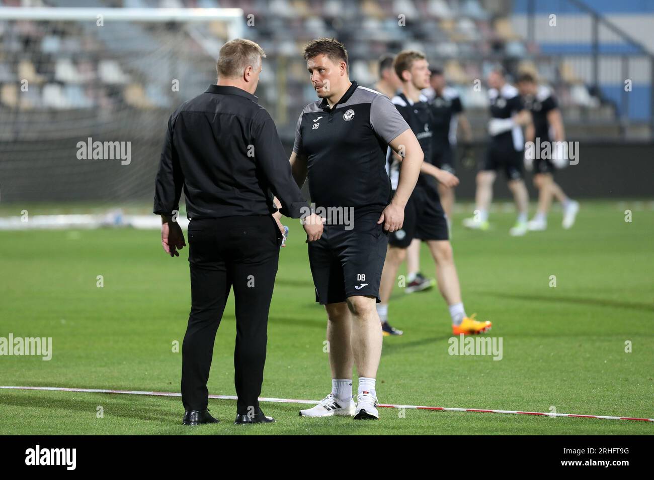 Zagreb, Croatia. 14th Aug, 2023. Coach of HNK Rijeka Sergej Jakirovic  during training session on the Rujevica Stadium, in Rijeka, Croatia, on  August 16, 2023. Rijeka will play tommorow against B36 Torshavn