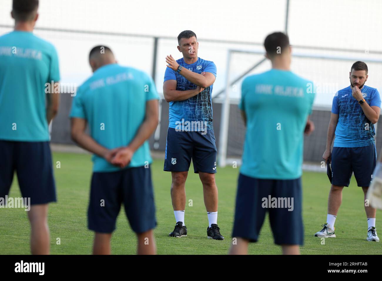 Zagreb, Croatia. 14th Aug, 2023. Coach of HNK Rijeka Sergej Jakirovic  during training session on the Rujevica Stadium, in Rijeka, Croatia, on  August 16, 2023. Rijeka will play tommorow against B36 Torshavn