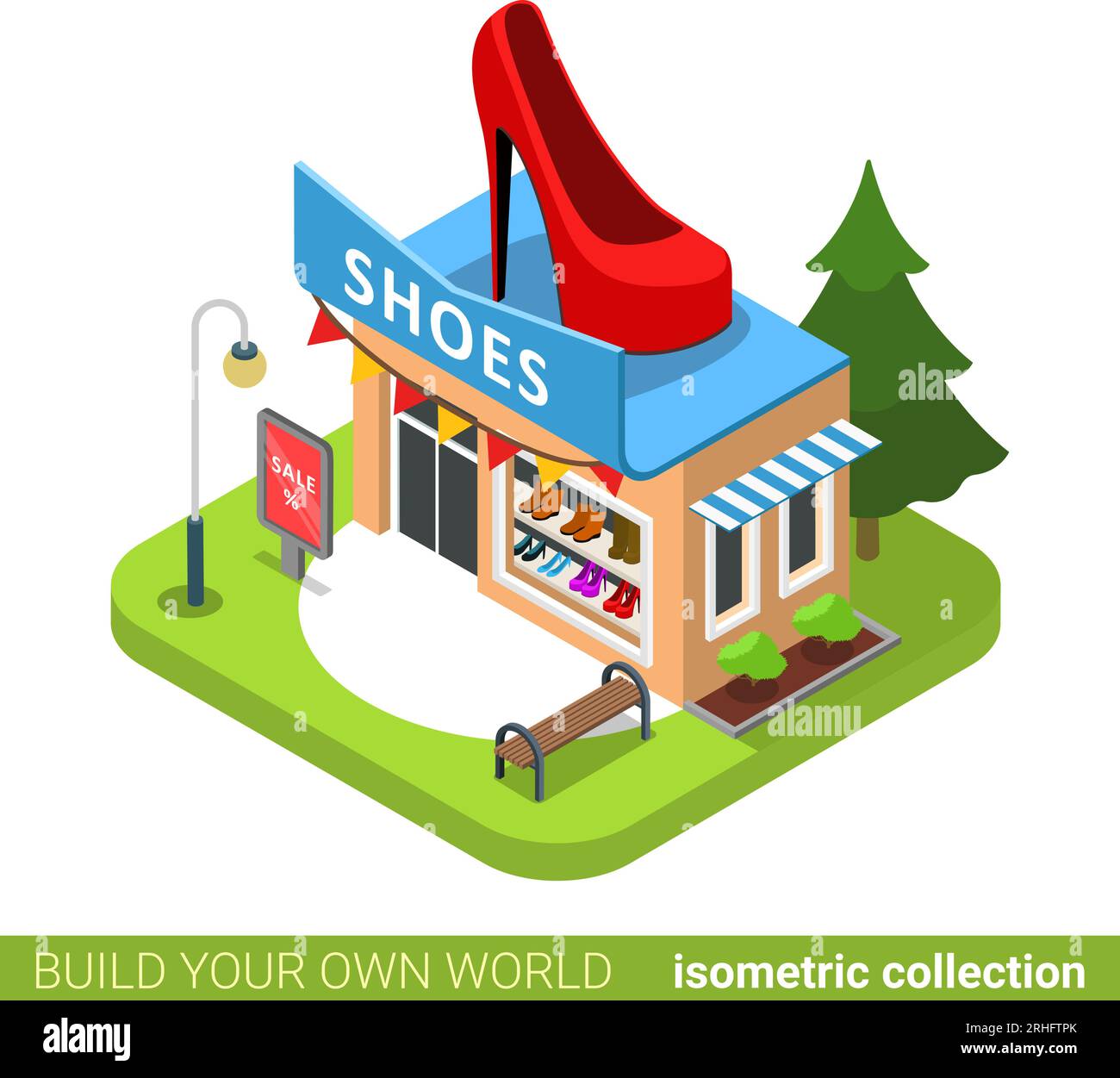 Shoes boots fashion boutique shop shoe shape building realty real