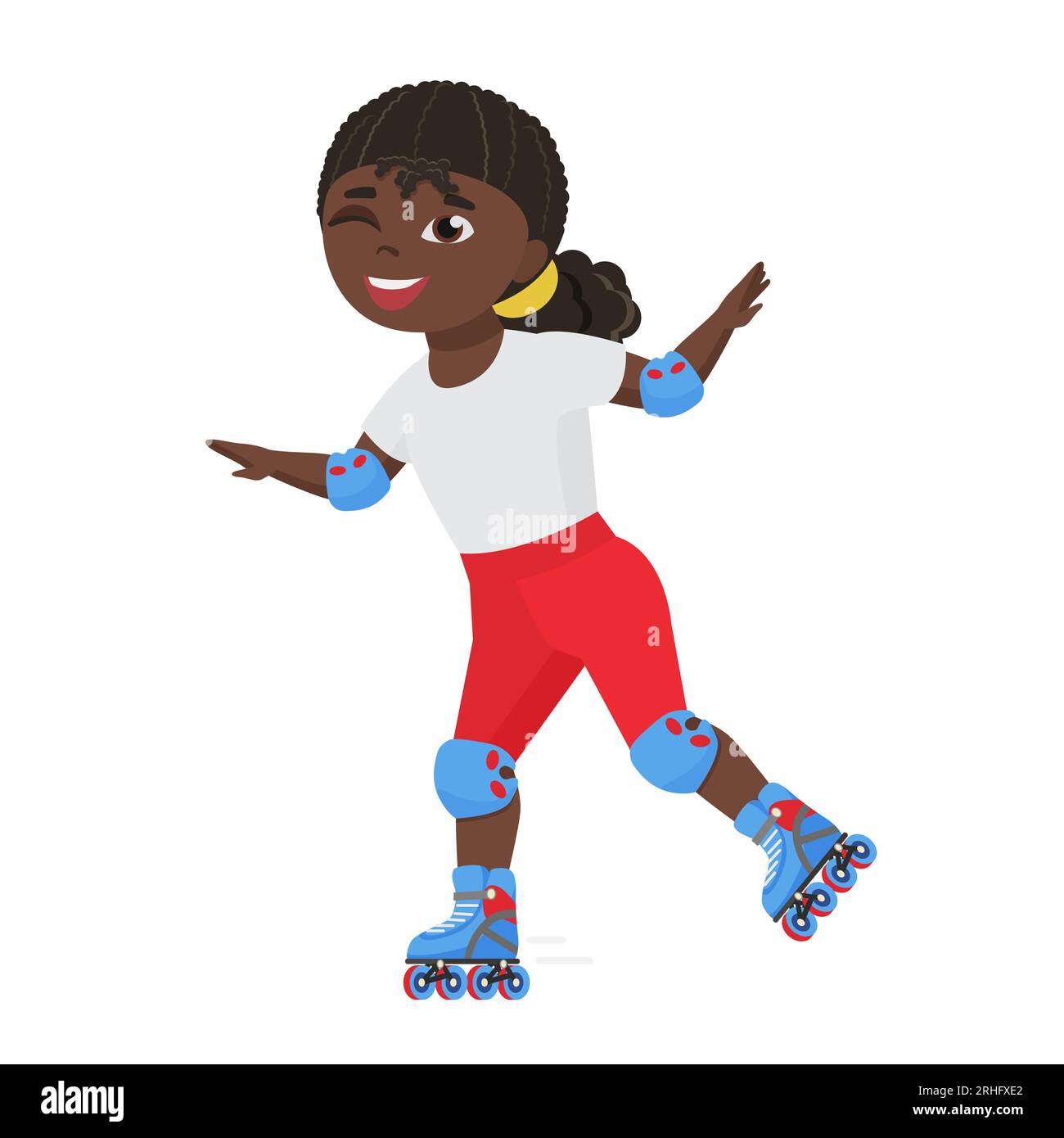 Little girl roller skate. Roller skating activity for children, sport
