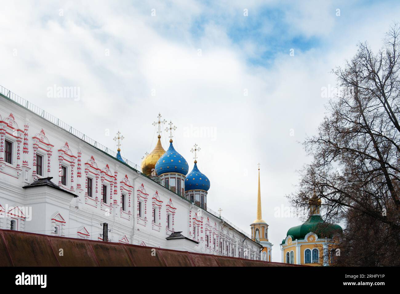 view of Ryazan Kremlin and Spaso-Preobrazhensky monastery in Ryazan city, Russia. Stock Photo