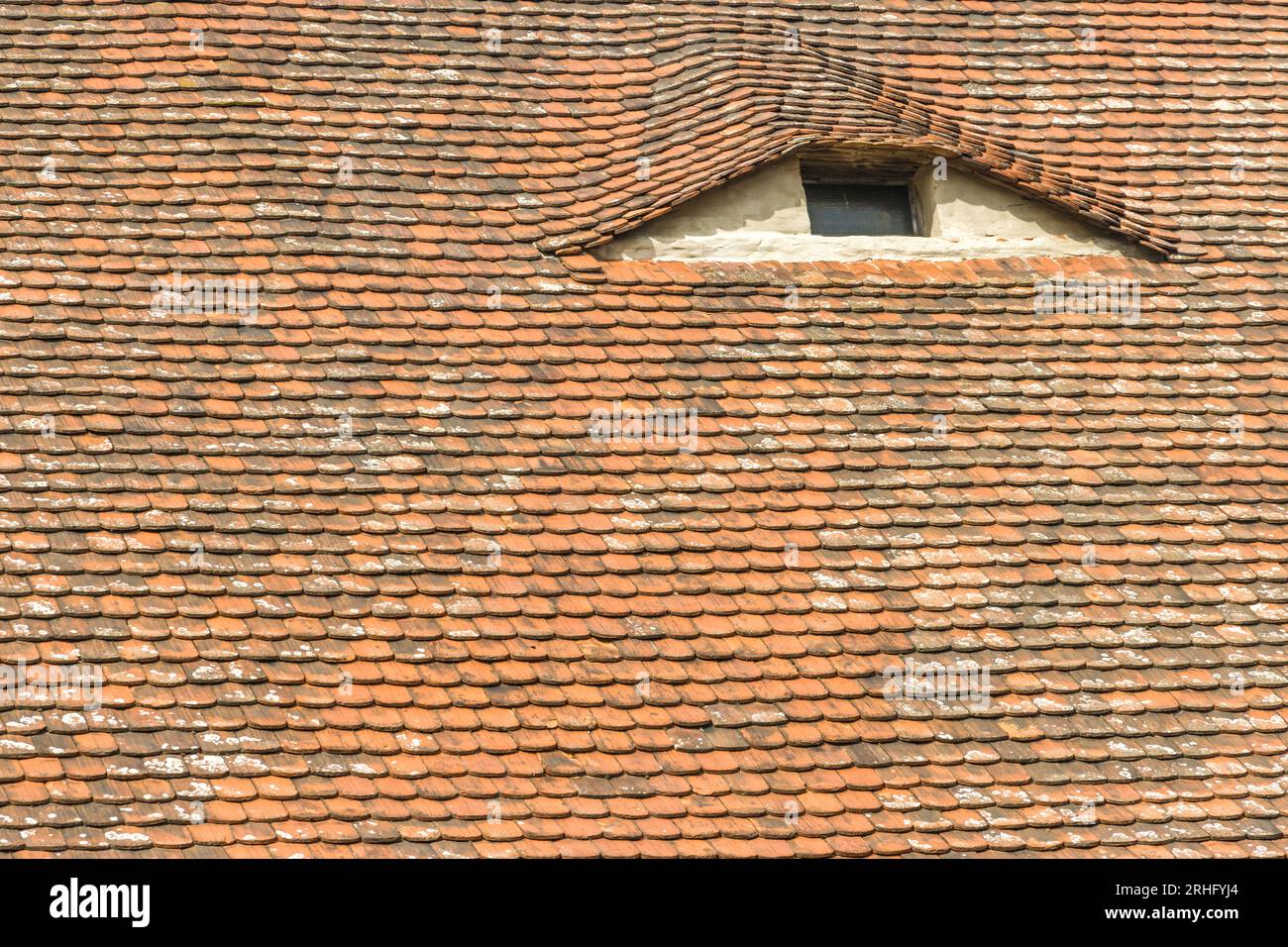 Old vintage tile roof Stock Photo