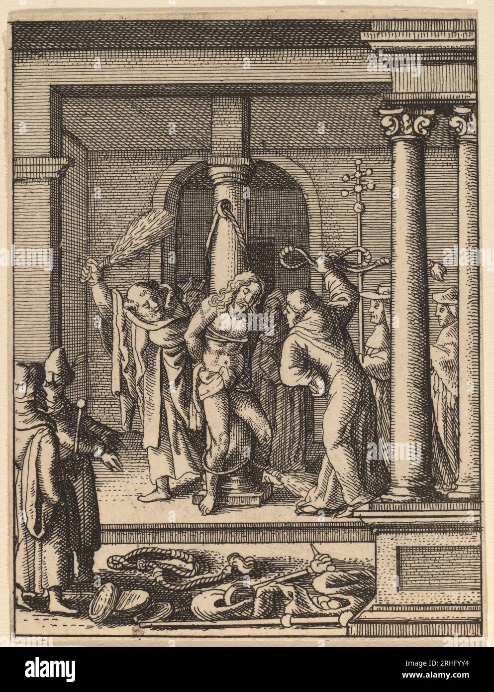 The Scourging by Wenceslaus Hollar Stock Photo