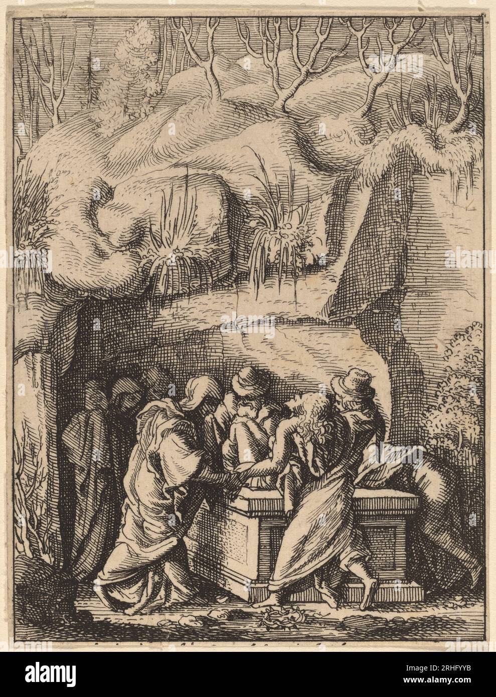 The Entombment by Wenceslaus Hollar Stock Photo