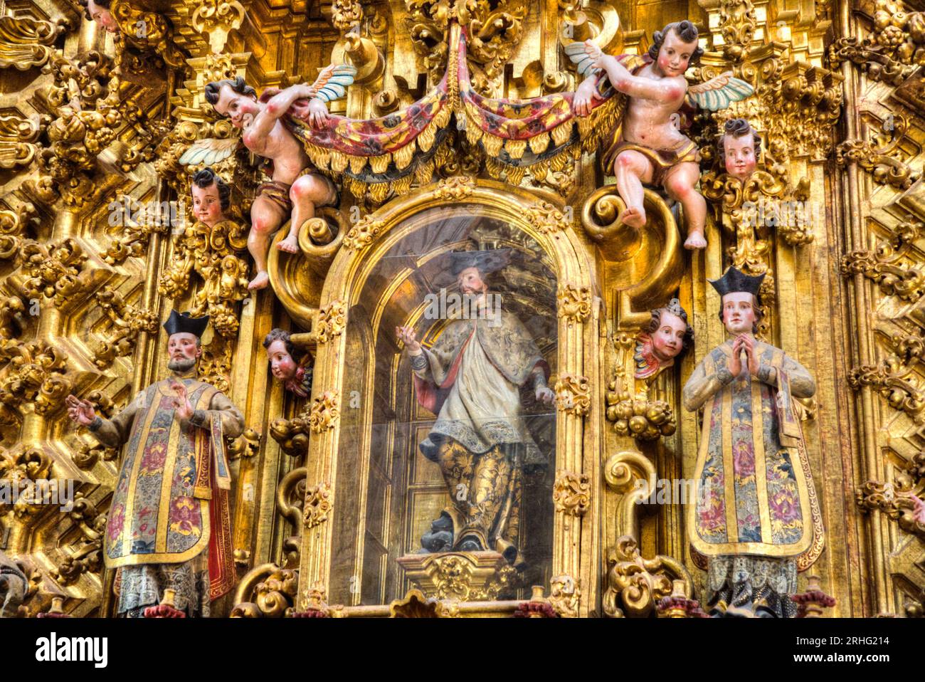 Alterpiece, 18th Century Spanish Baroque Style, Church of Santa Prisca ...