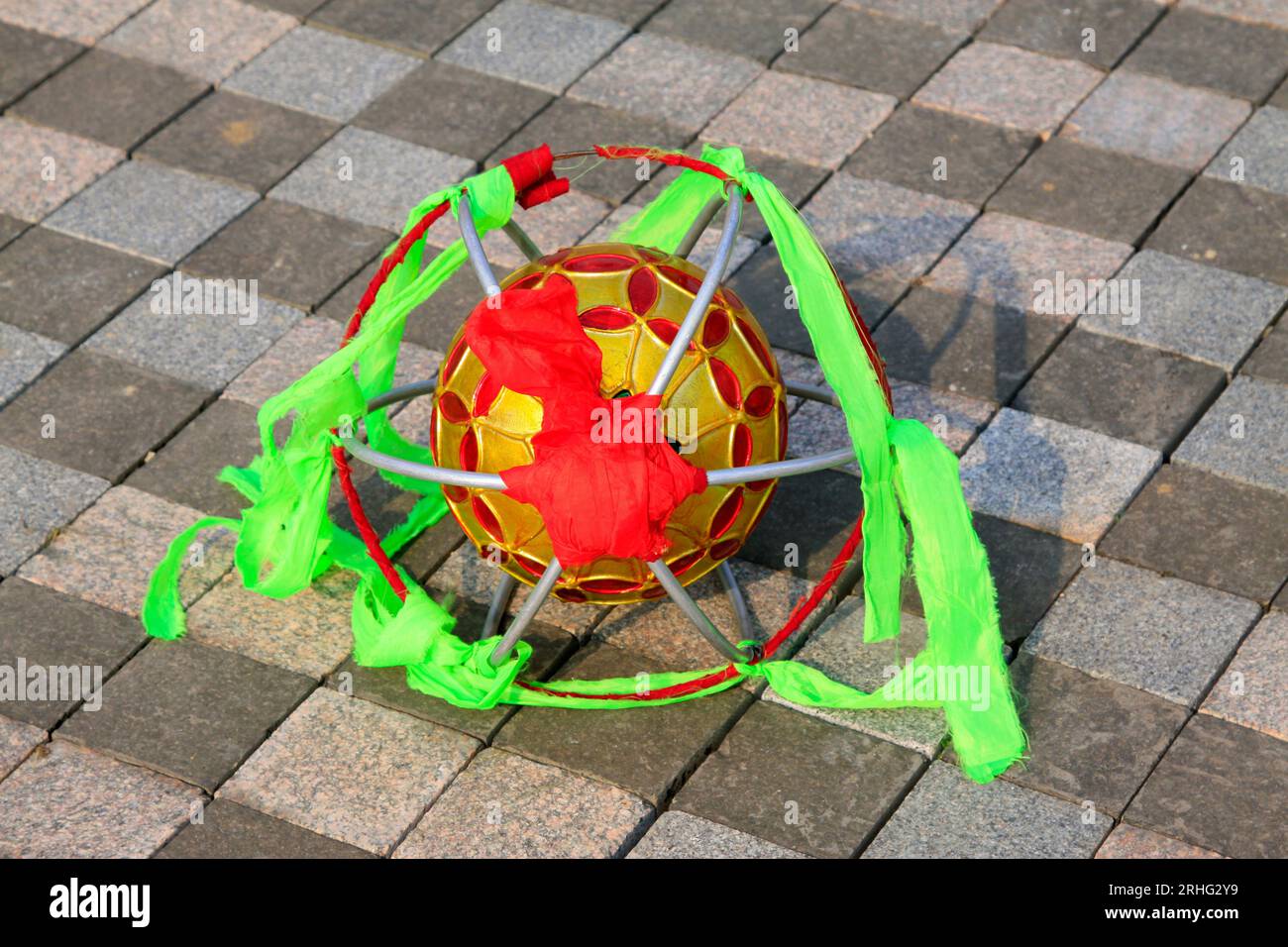 lion dance props ball made of silk Stock Photo Alamy