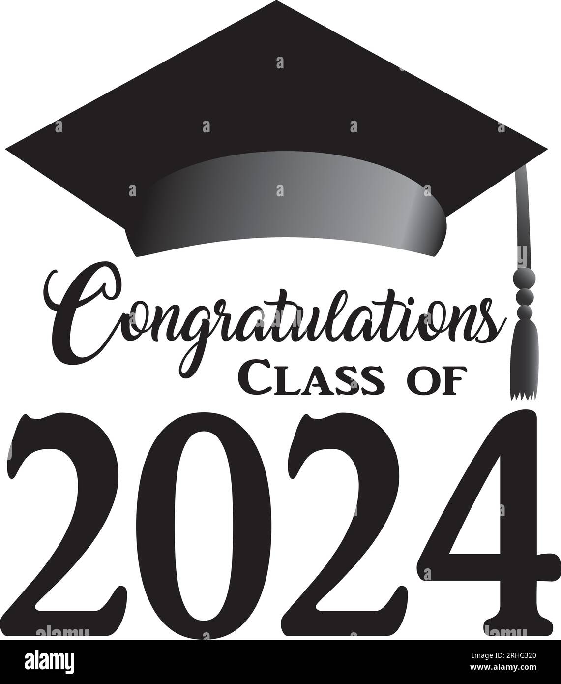 Class of 2024 Script Black and White Stock Vector Image & Art Alamy