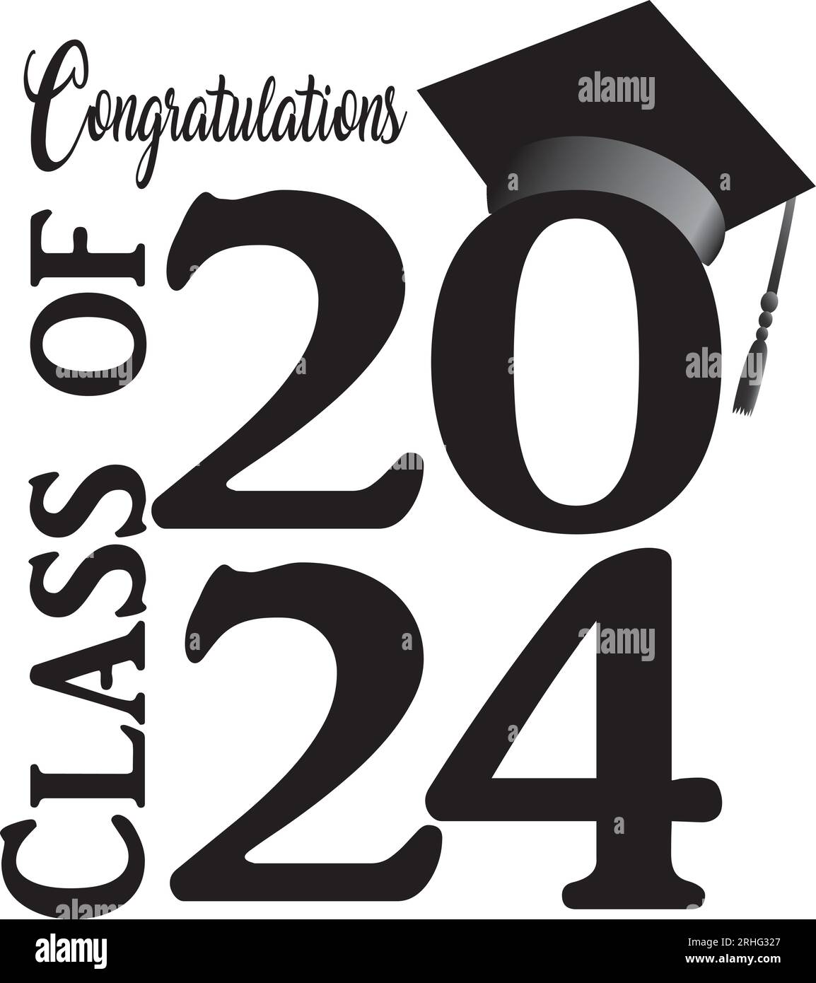 Class of 2024 Script Black and White Stock Vector Image & Art Alamy