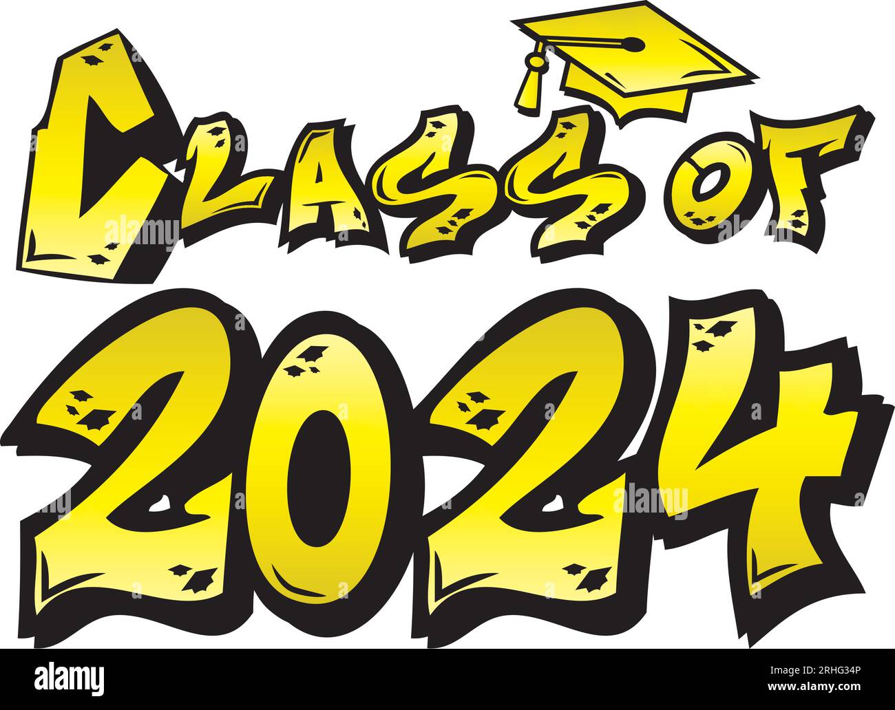 Class of 2024 Grafitti Stock Vector Image & Art Alamy