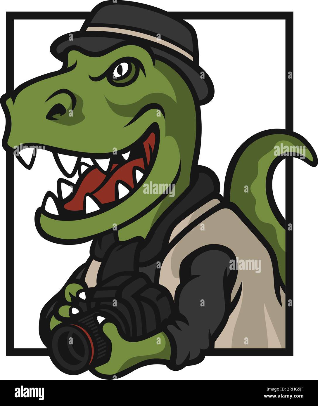 Dinosaur Photographer Holding a Digital Camera Stock Vector Image & Art