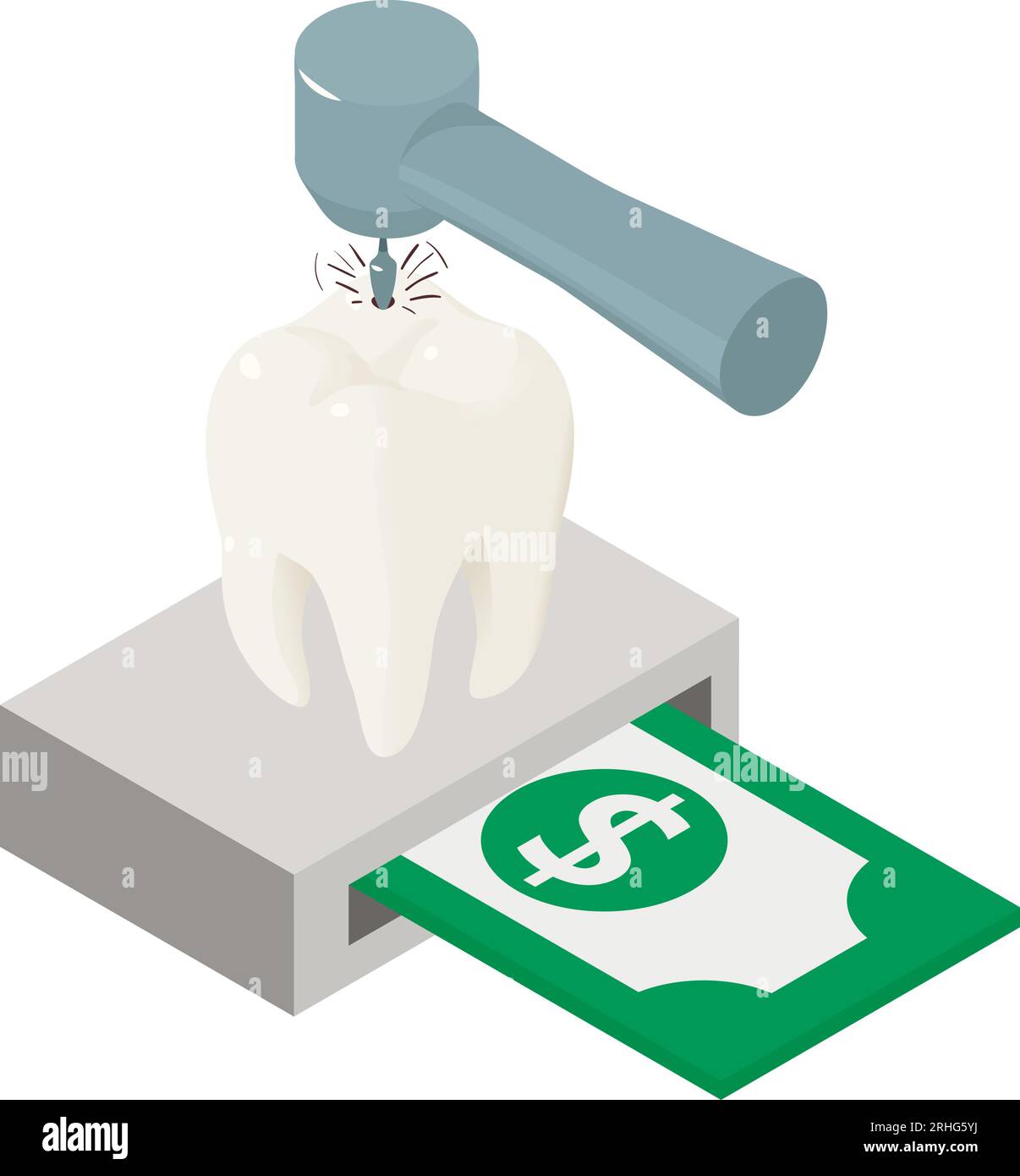 Tooth treatment icon isometric vector. Caries removing process and ...
