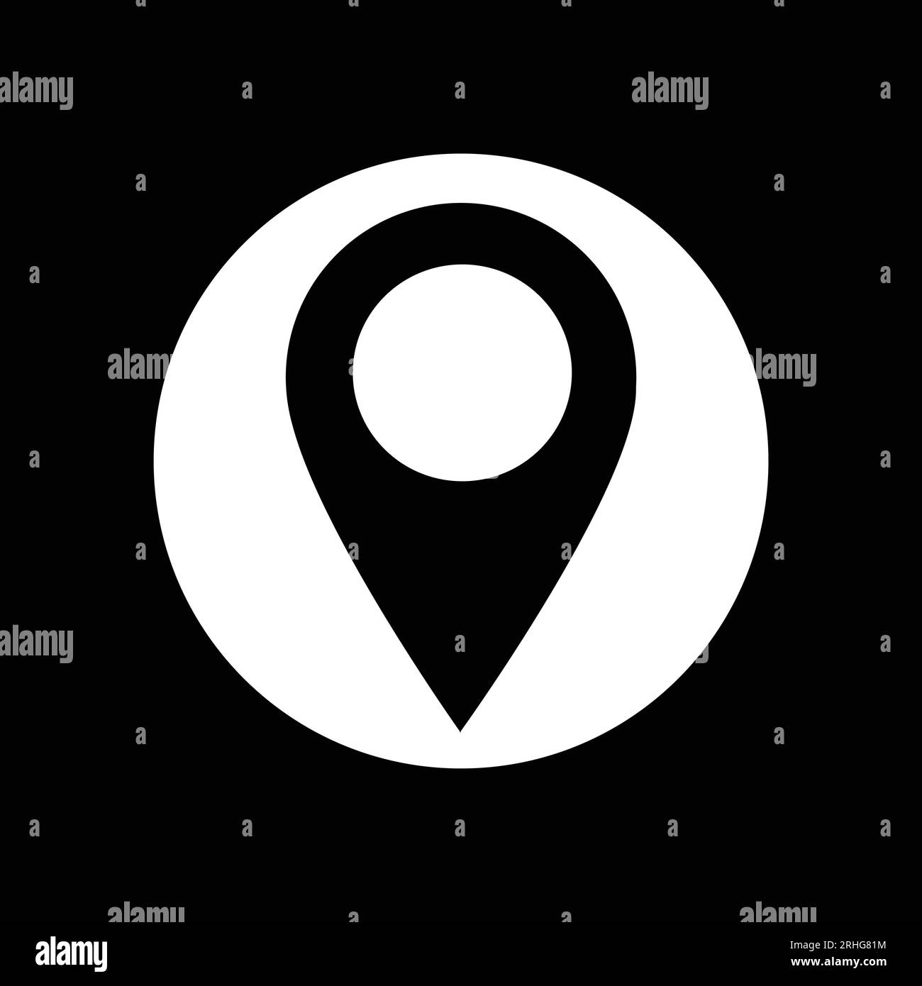 Location pin icon flat vector illustration design Stock Vector Image