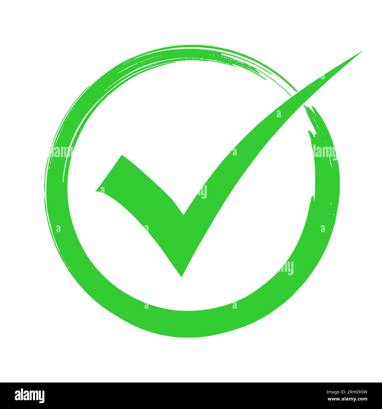 Green check mark, red cross mark icon. Isolated tick symbols, checklist ...