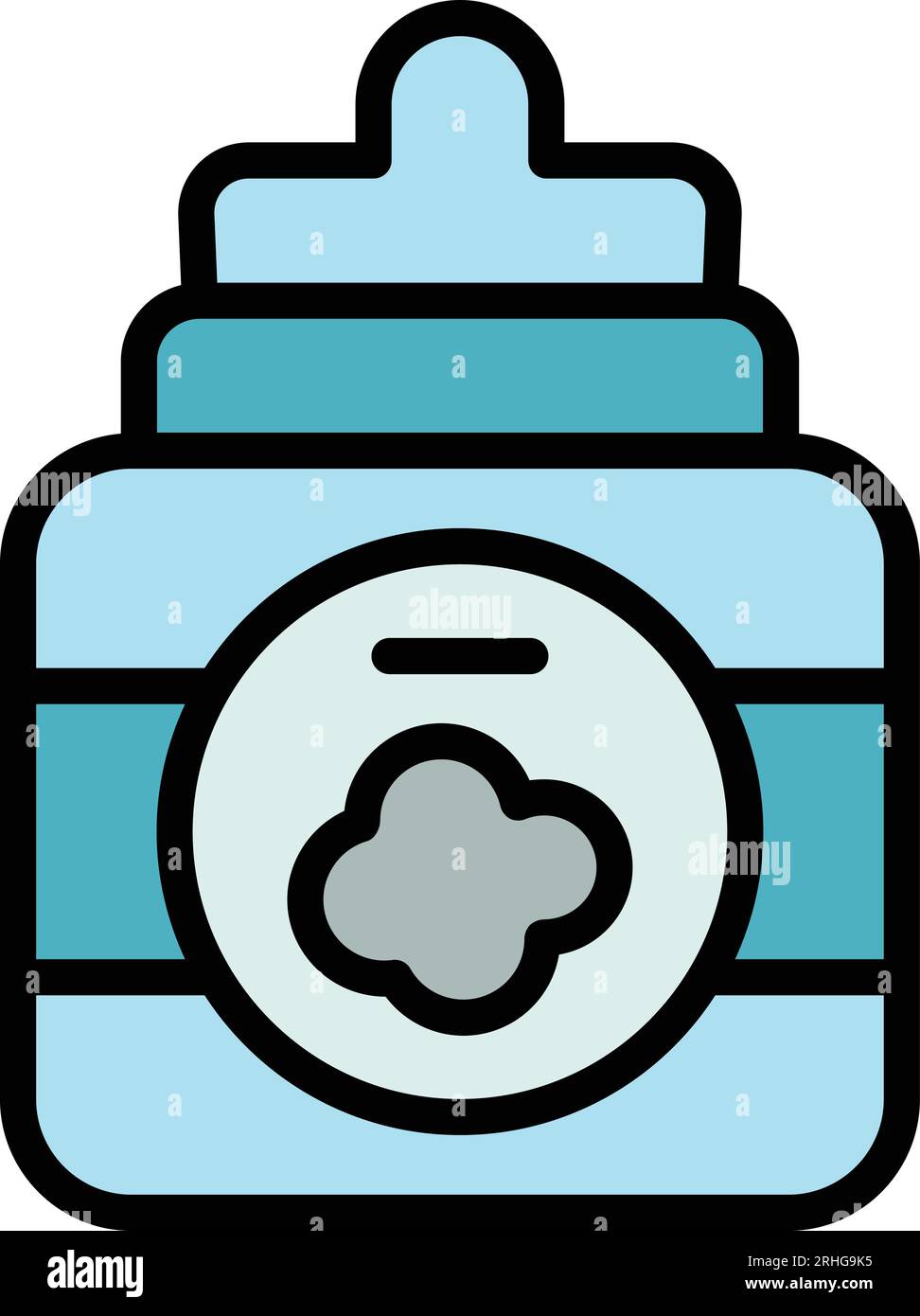 Bottle juice icon outline vector. Electronic cigarette. E liquid color flat Stock Vector