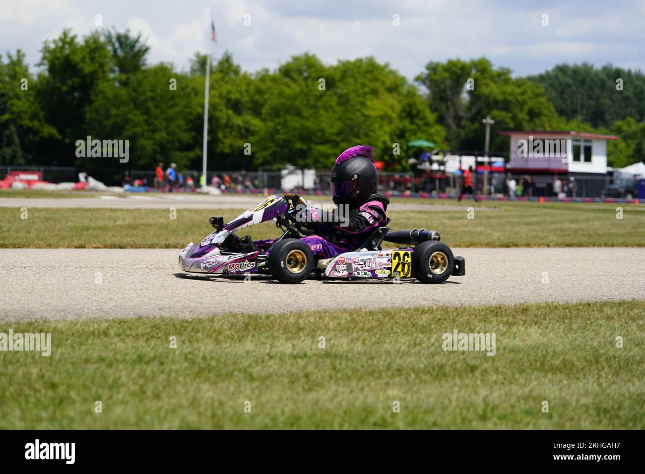 Adult go-kart drivers raced in national races at Badger Kart club Wolf ...