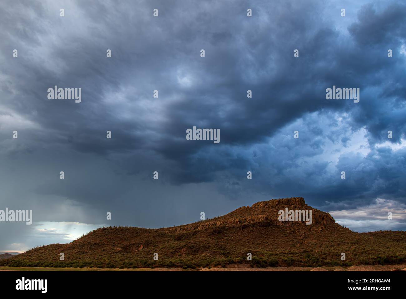 Epic Lightning Storm Occurring In The Clouds Stock Photo