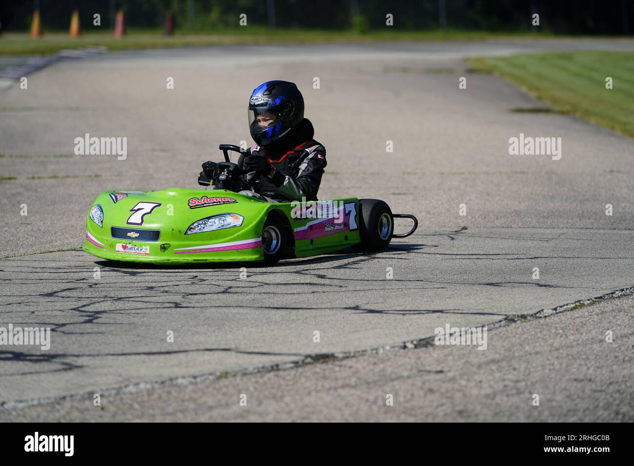 Adult go-kart drivers raced in national races at Badger Kart club Wolf ...
