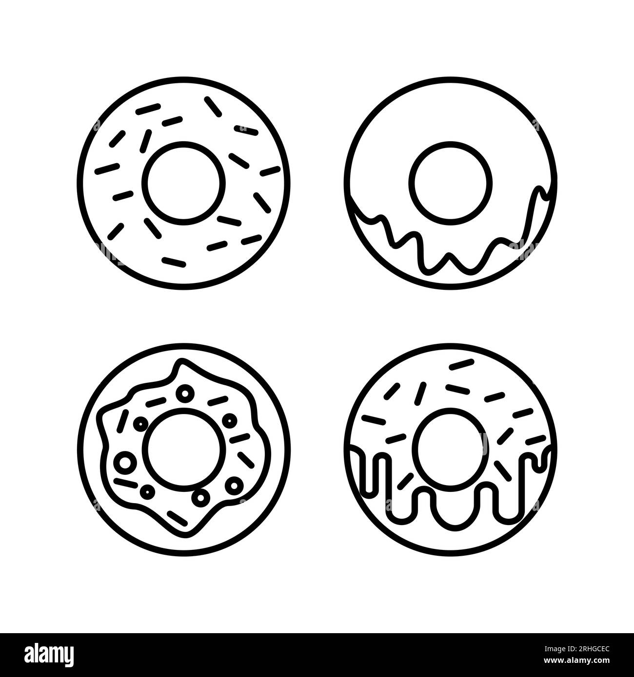 Donut icon vector. doughnut icon. donut logo Stock Vector Image & Art ...