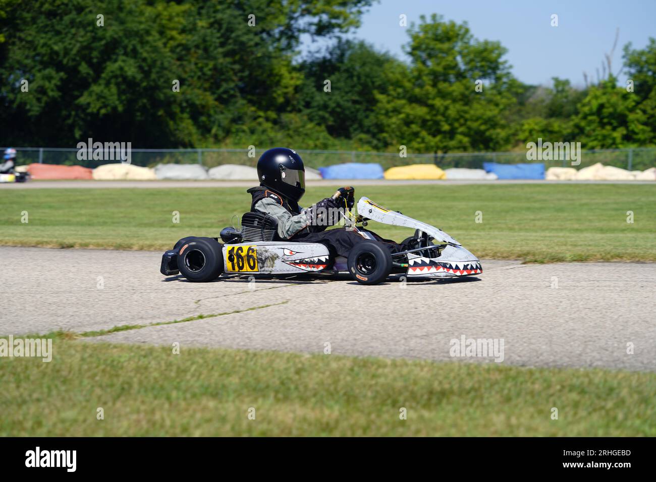 Adult go-kart drivers raced in national races at Badger Kart club Wolf ...
