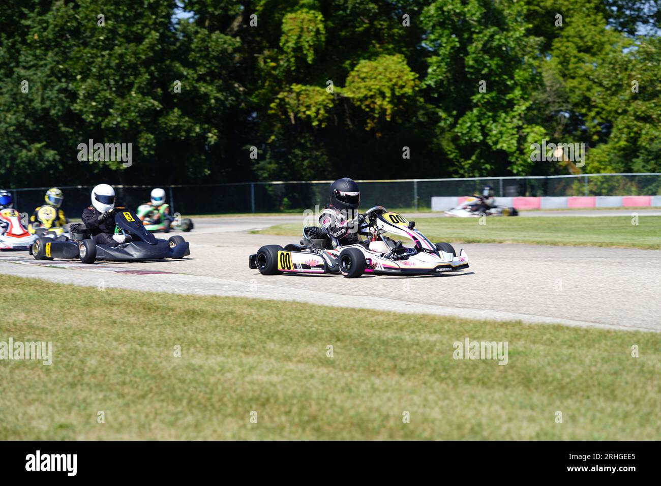 Adult go-kart drivers raced in national races at Badger Kart club Wolf ...
