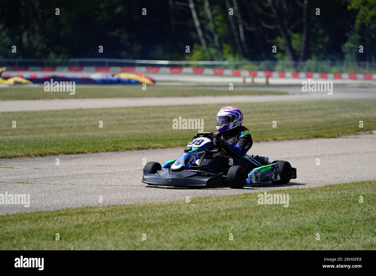 Adult go-kart drivers raced in national races at Badger Kart club Wolf ...