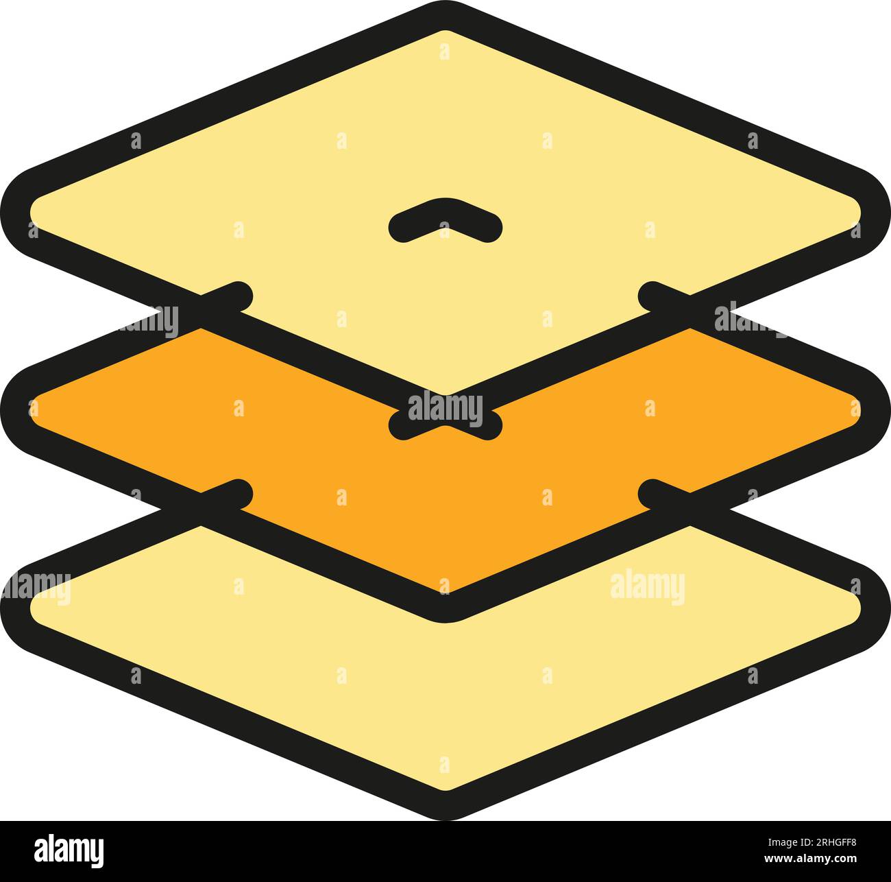 Layer edit icon outline vector. Tool data. Rotate scale color flat Stock Vector