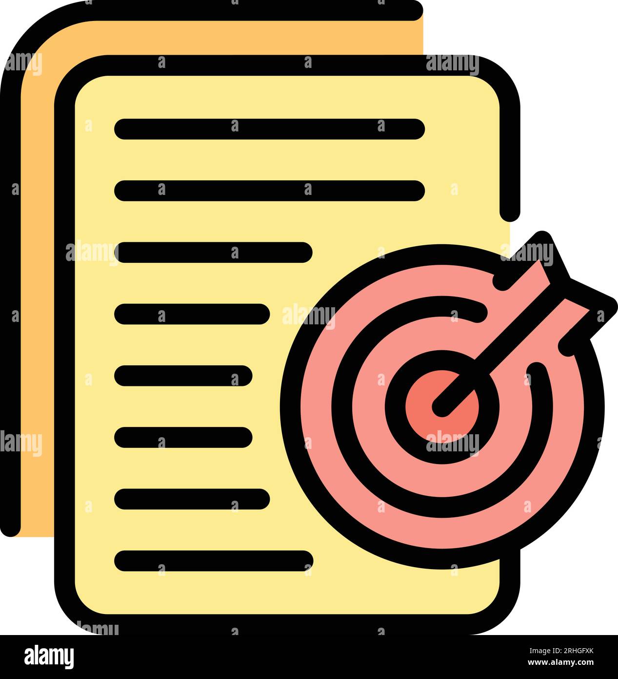 Task paper target icon outline vector. Goal career. Training level ...