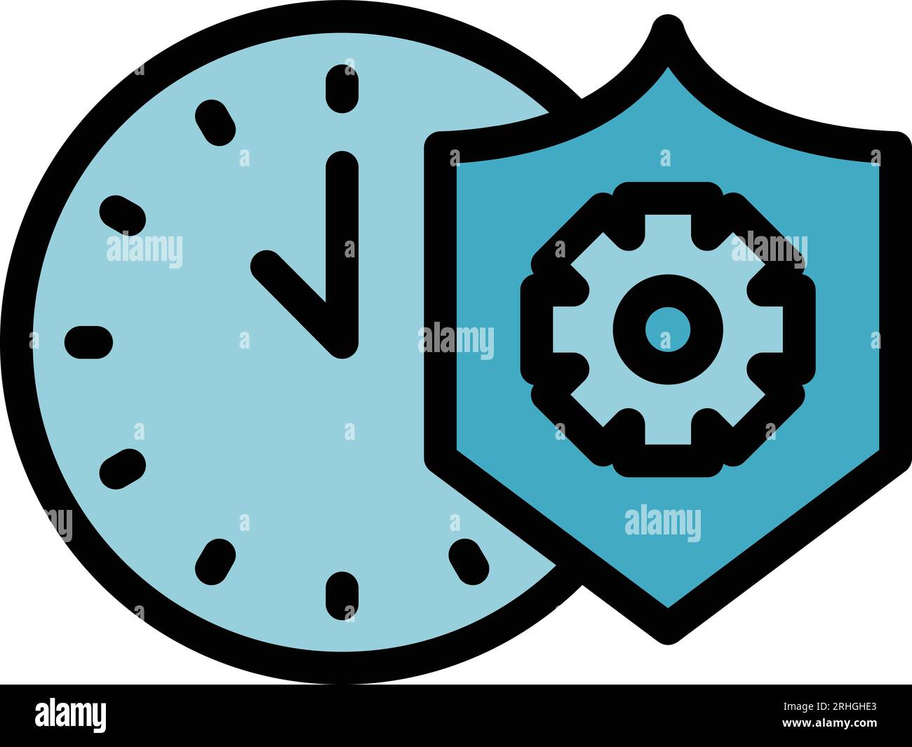 Time work icon outline vector. Core mission. Expertise purpose color ...