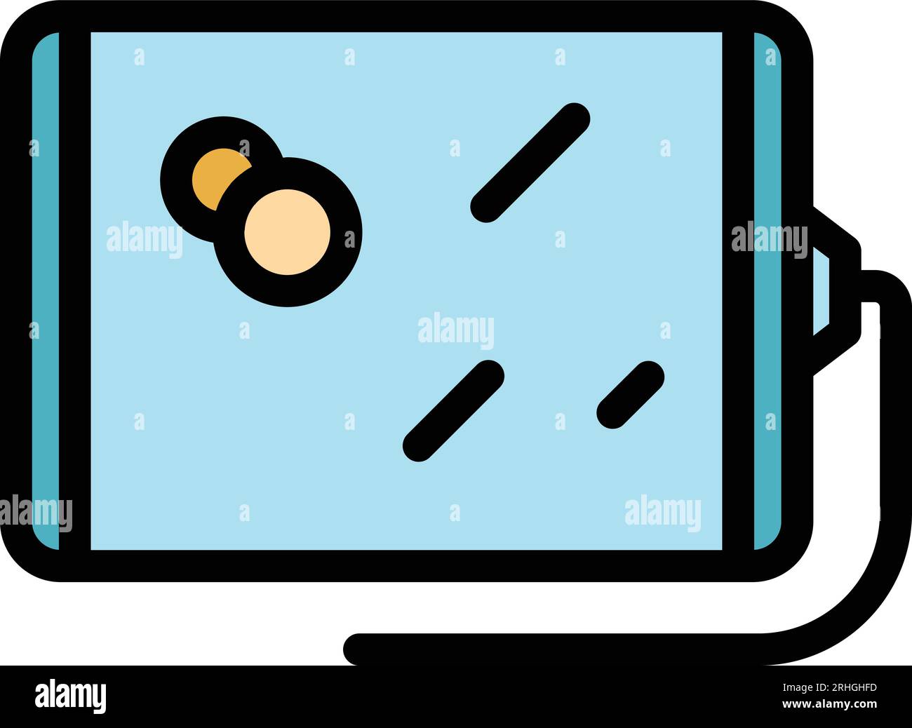Charging device icon outline vector. Smart click. Digital button color ...