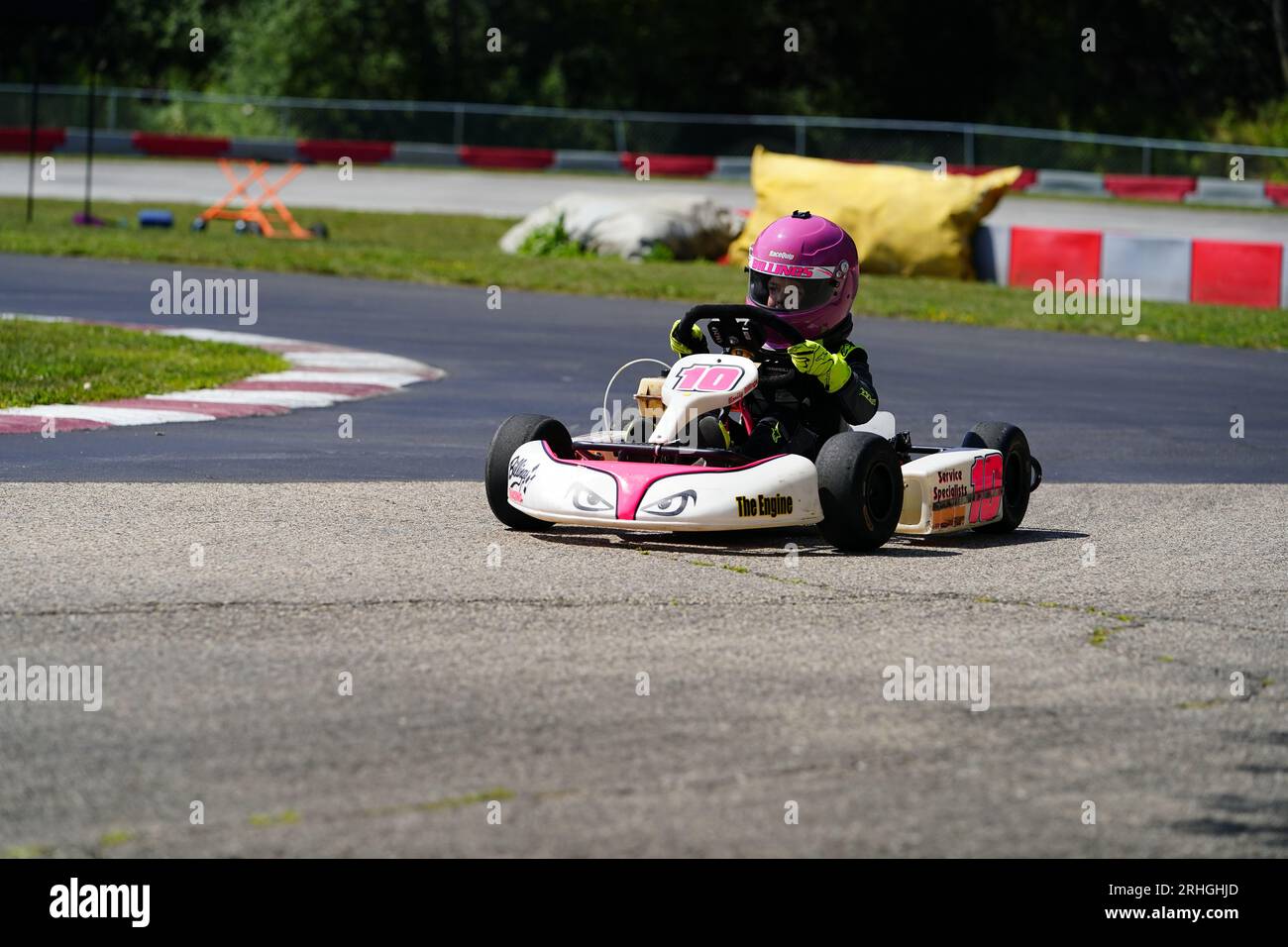 Adult go-kart drivers raced in national races at Badger Kart club Wolf ...