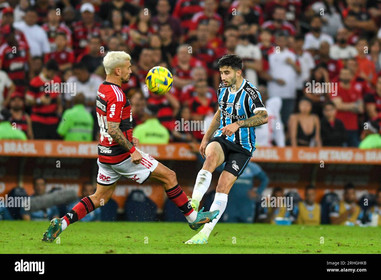 Rio, Brazil - august 16, 2023, De Arrascaeta player in match between Flamengo vs Gremio by ...