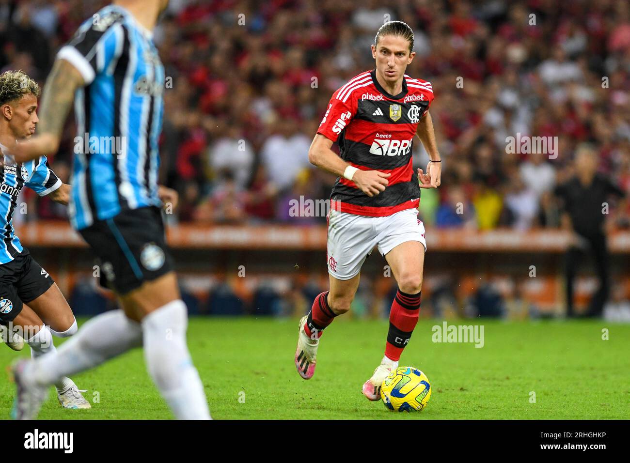 Rio, Brazil - august 16, 2023, Filipe Luis player in match between ...
