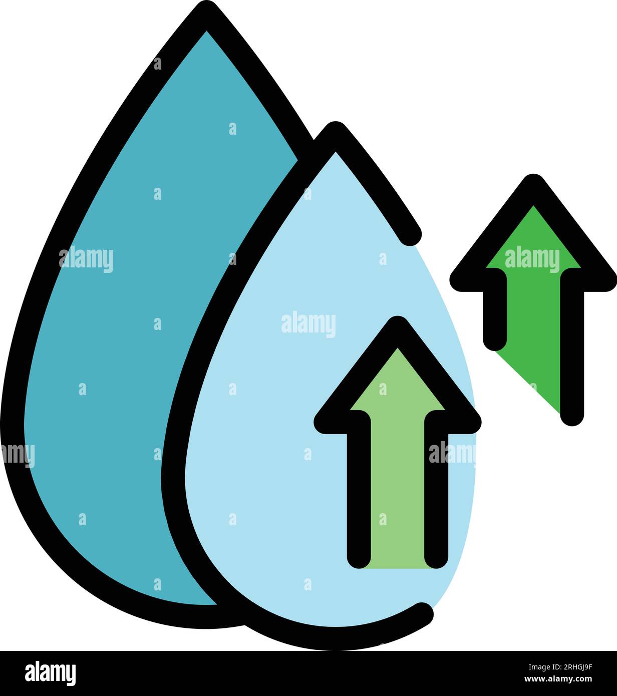 Water energy icon outline vector. Metabolic diet. Food system color ...