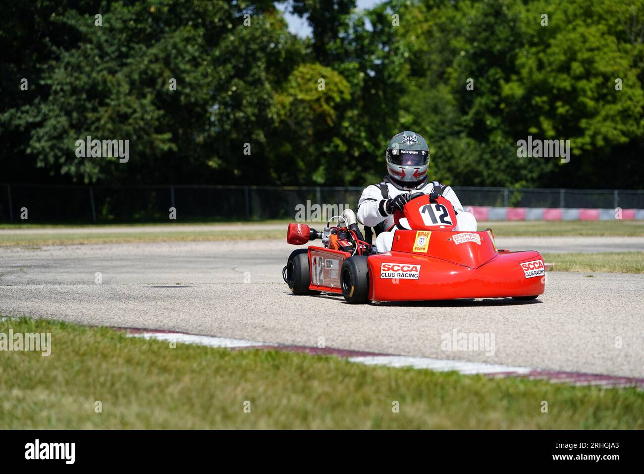 Adult go-kart drivers raced in national races at Badger Kart club Wolf ...