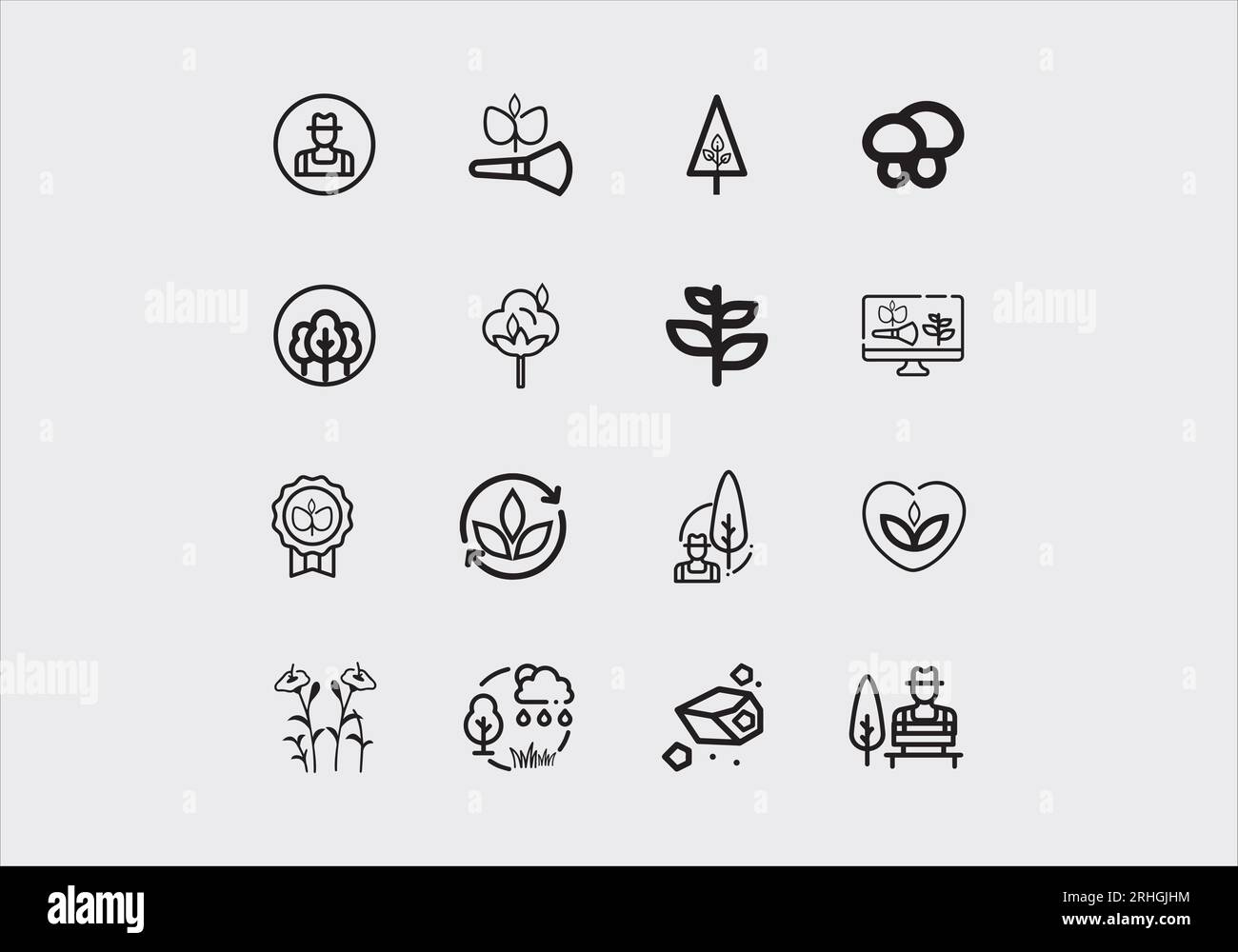 Natural and organic cosmetics vector line icons set. Skincare, no