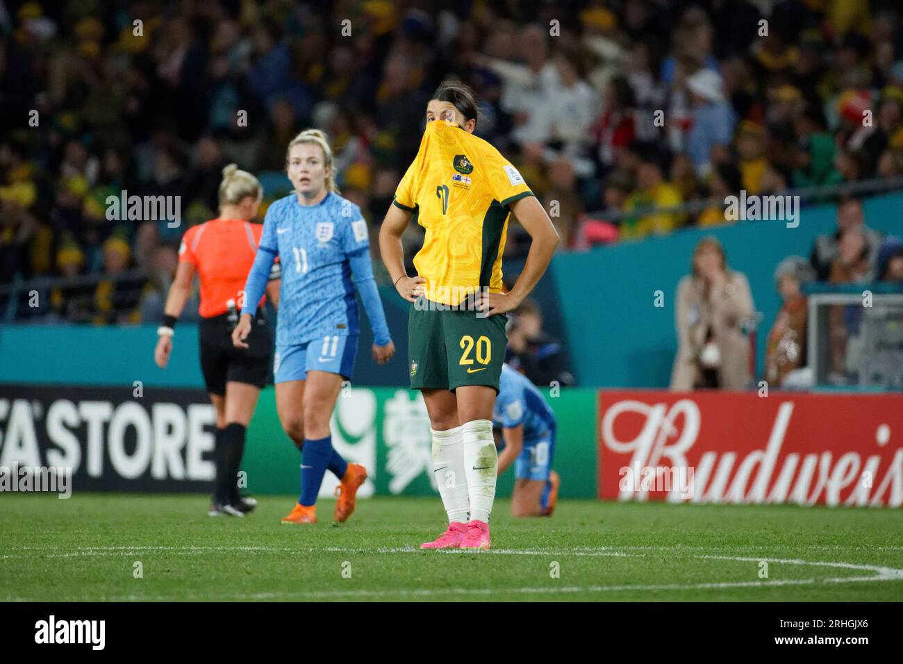 Sydney, Australia. 16th Aug, 2023. Sam Kerr of Australia looks on
