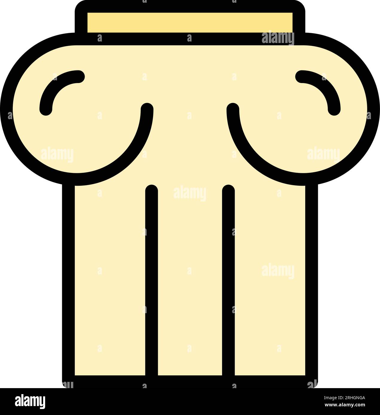 Greek column icon outline vector. Art gallery. Culture artwork color ...