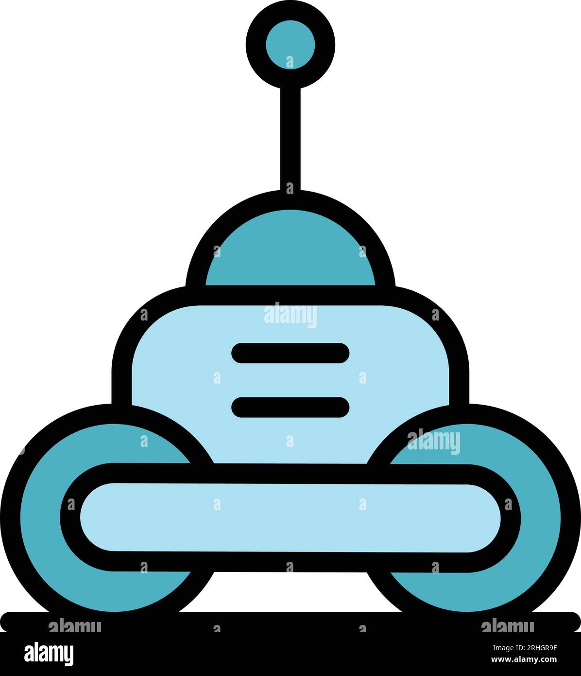 Rc robot icon outline vector. Technology bot. Ai chatbot color flat Stock Vector