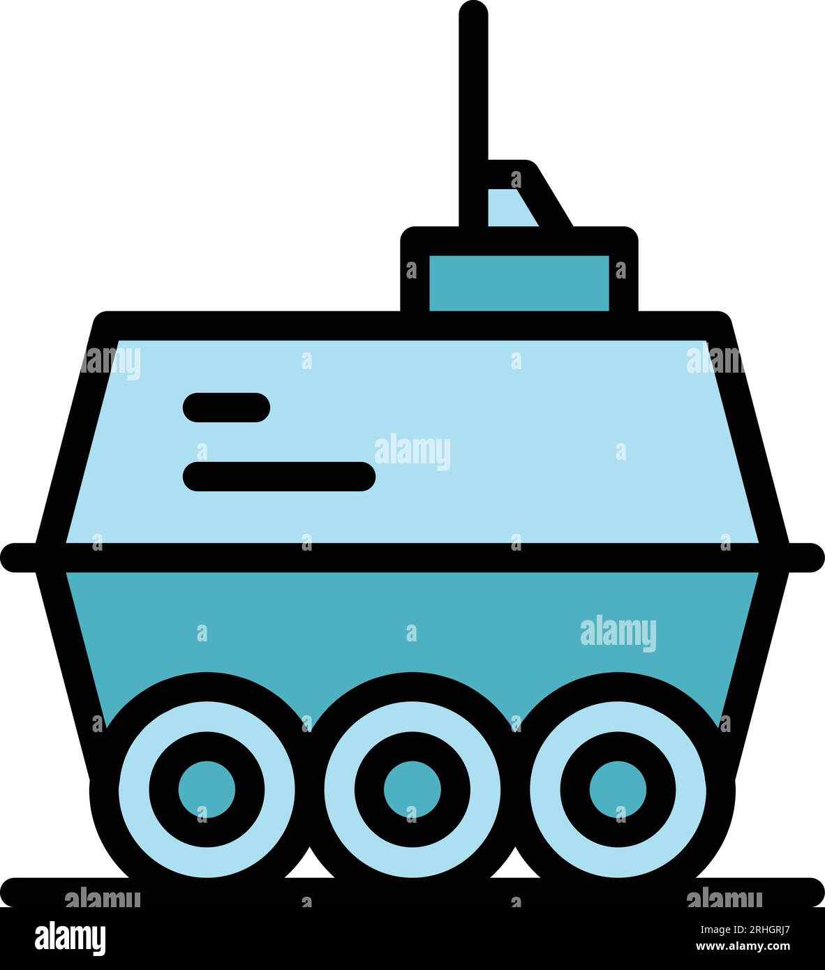 Robot element icon outline vector. Future mascot. Chatbot assistant color flat Stock Vector