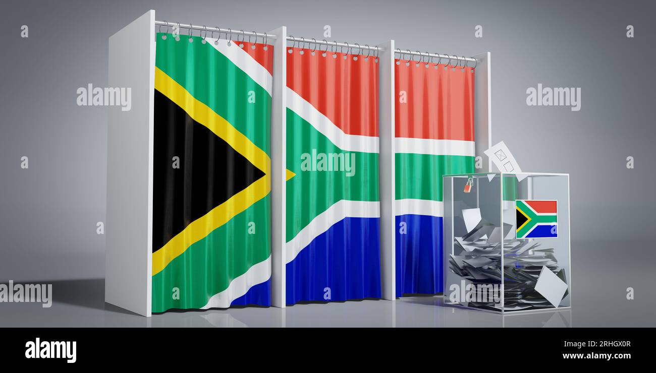 south-africa-voting-booths-with-country-flag-and-ballot-box-3d