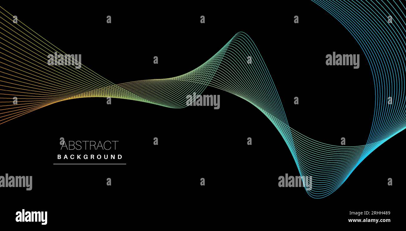 dynamic blue light wave modern abstract background Stock Vector