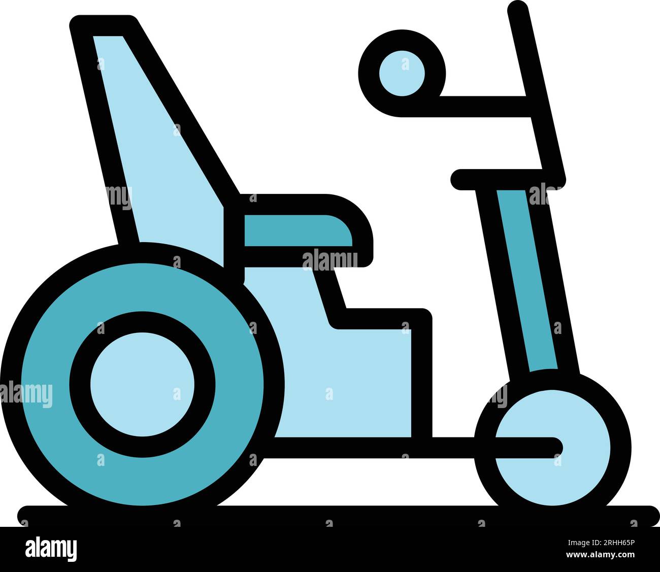 Road electric wheelchair icon outline vector. Power chair. Drive motor ...